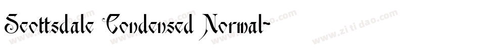 Scottsdale Condensed Normal字体转换